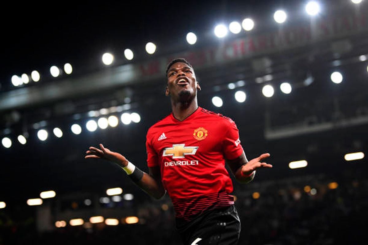 Paul Pogba, in a match of Manchester United