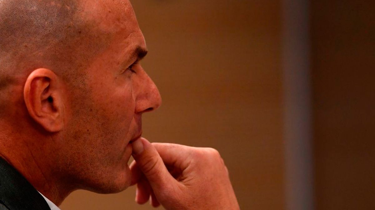 Zinedine Zidane en un acto del Real Madrid