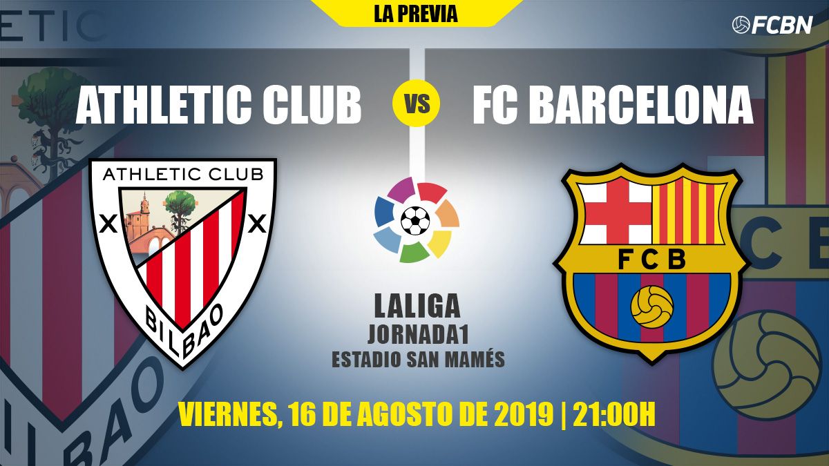 Previa del Athletic Club-FC Barcelona de la J1 de LaLiga 2019-20