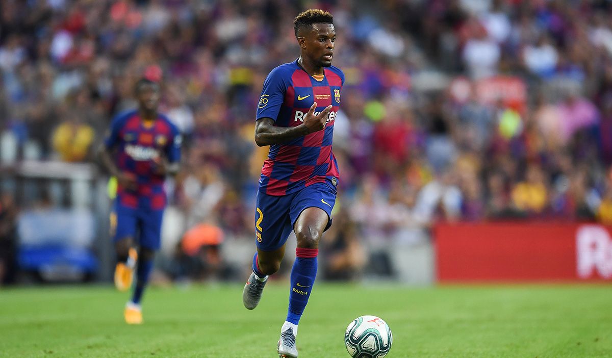 Nélson Semedo, during a match with Barça in the Camp Nou