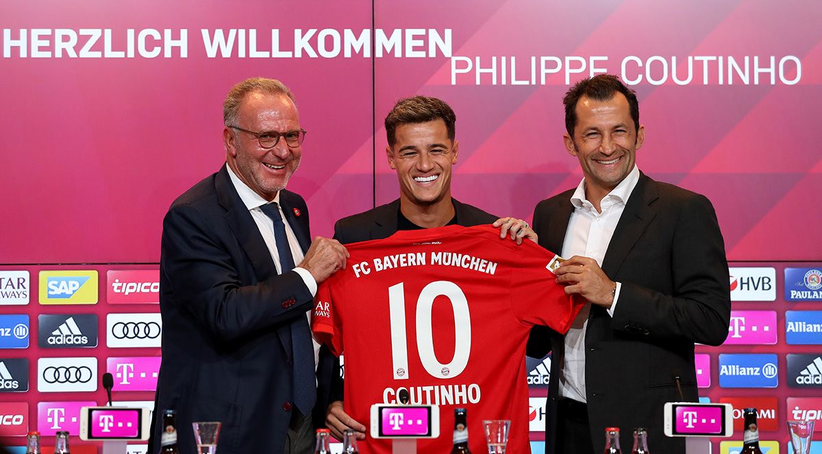 Philippe Coutinho, presented officially by the Bayern Munich