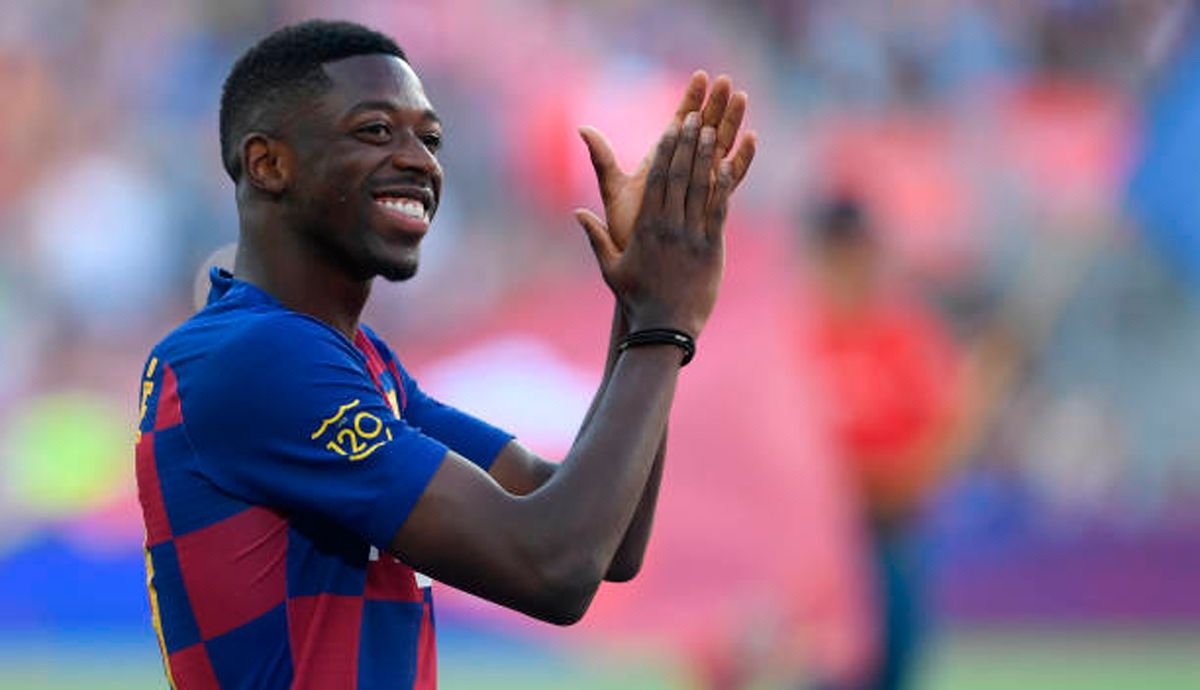 Ousmane Dembélé, before the Gamper