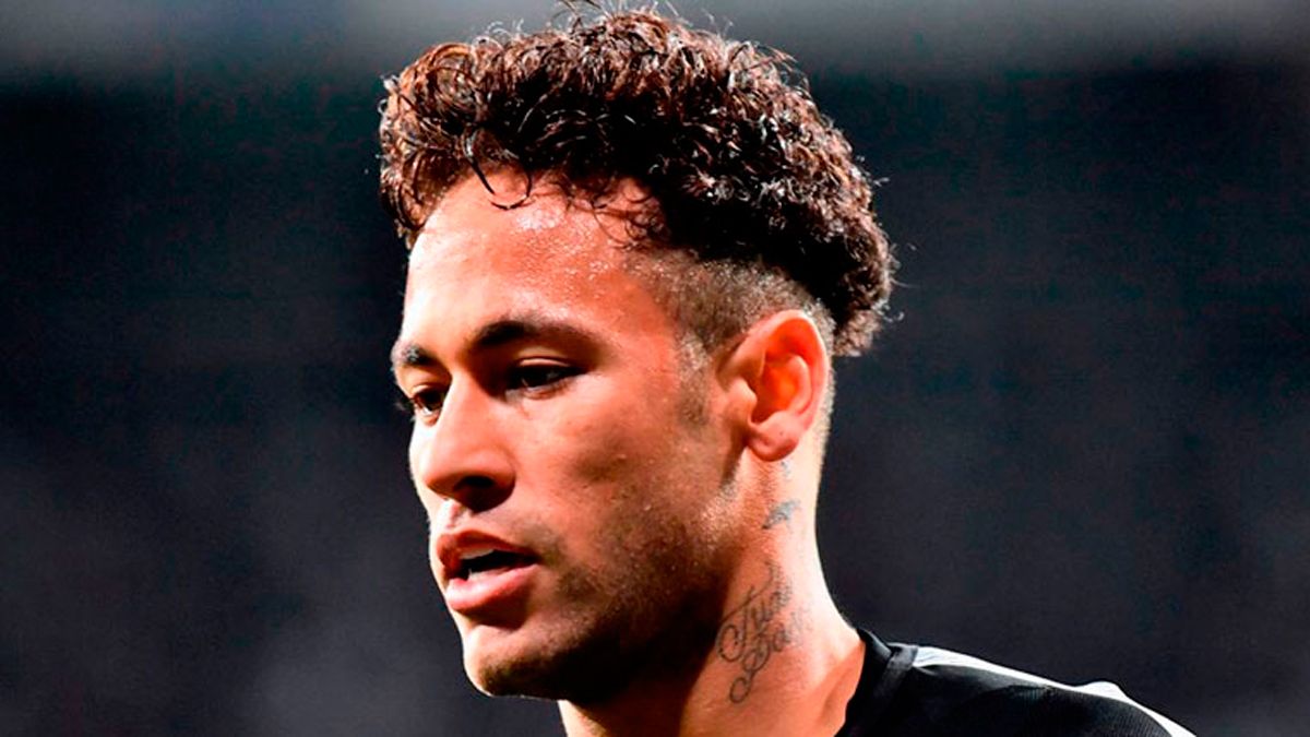 Neymar, during a match with PSG