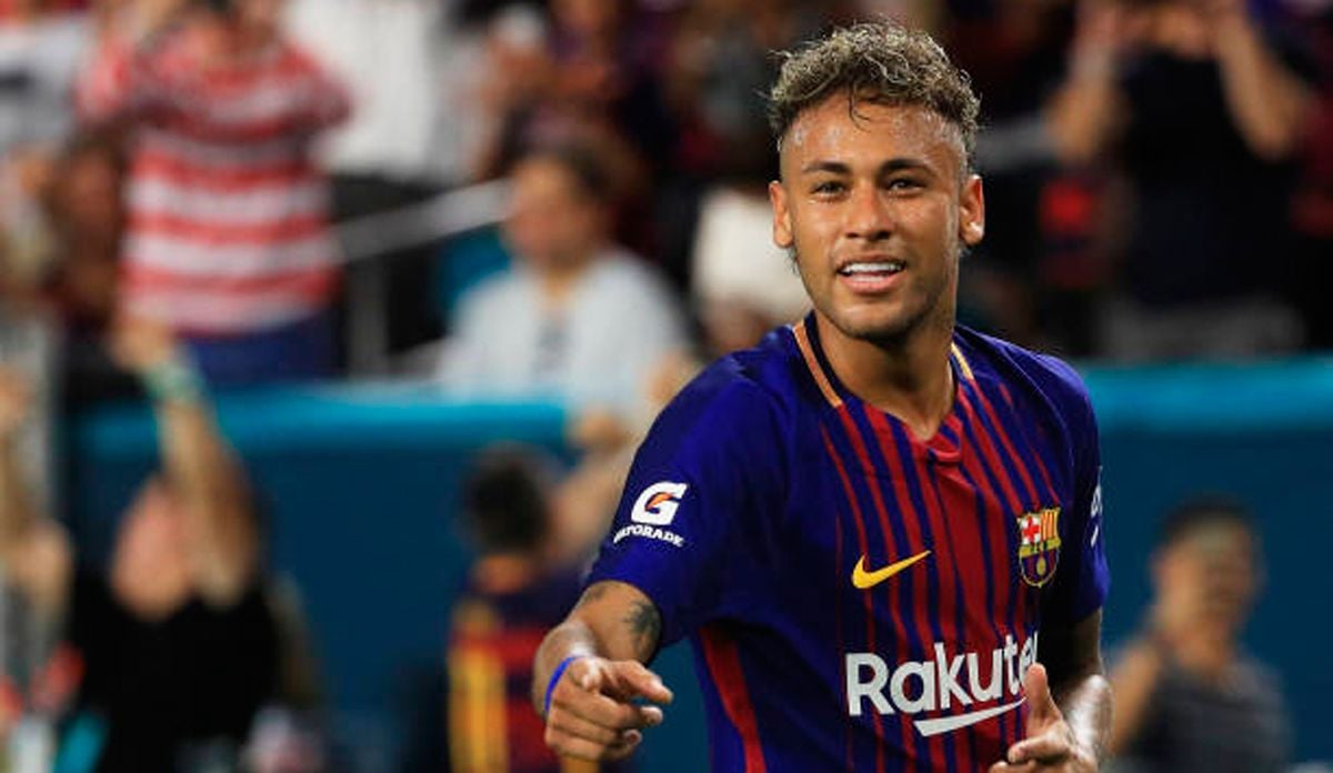Neymar, en su último partido con el Barcelona