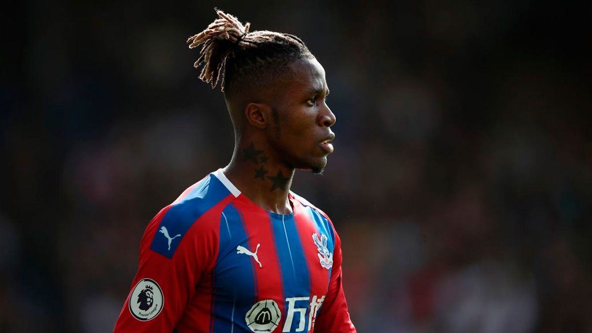 Wilfried Zaha, who could replace Neymar, in a match with Crystal Palace
