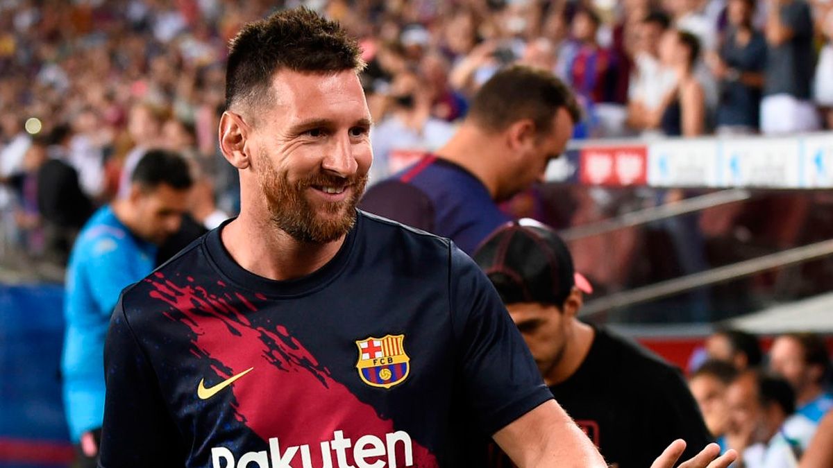 Leo Messi in a match of Barça in LaLiga