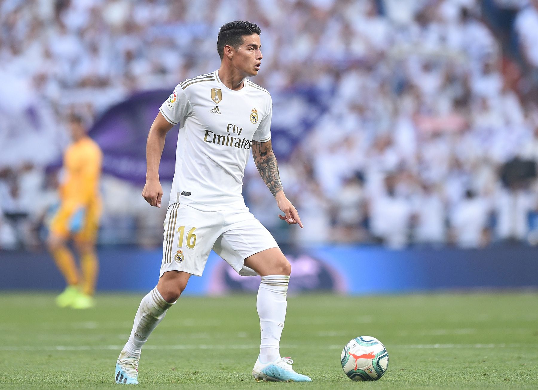 James Rodríguez en el partido del Madrid contra el Valladolid