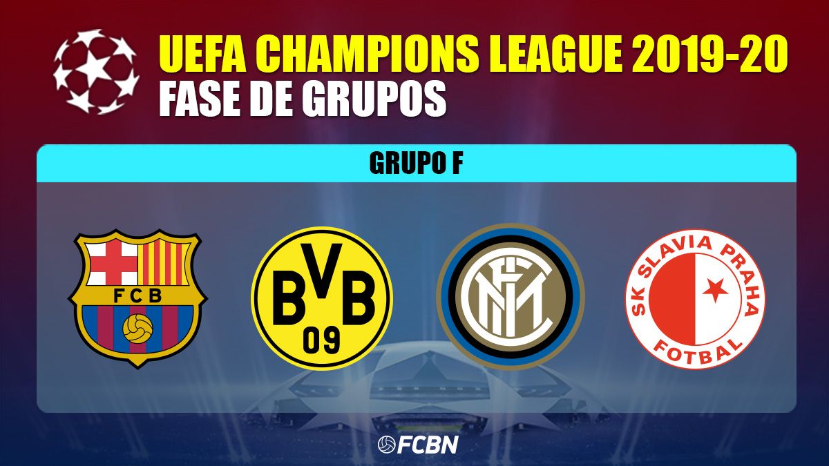 Barça, Dortmund, Inter y Slavia de Praga en el Grupo F de la Champions League