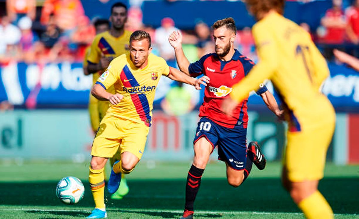 Arthur Melo, during the match against Osasuna