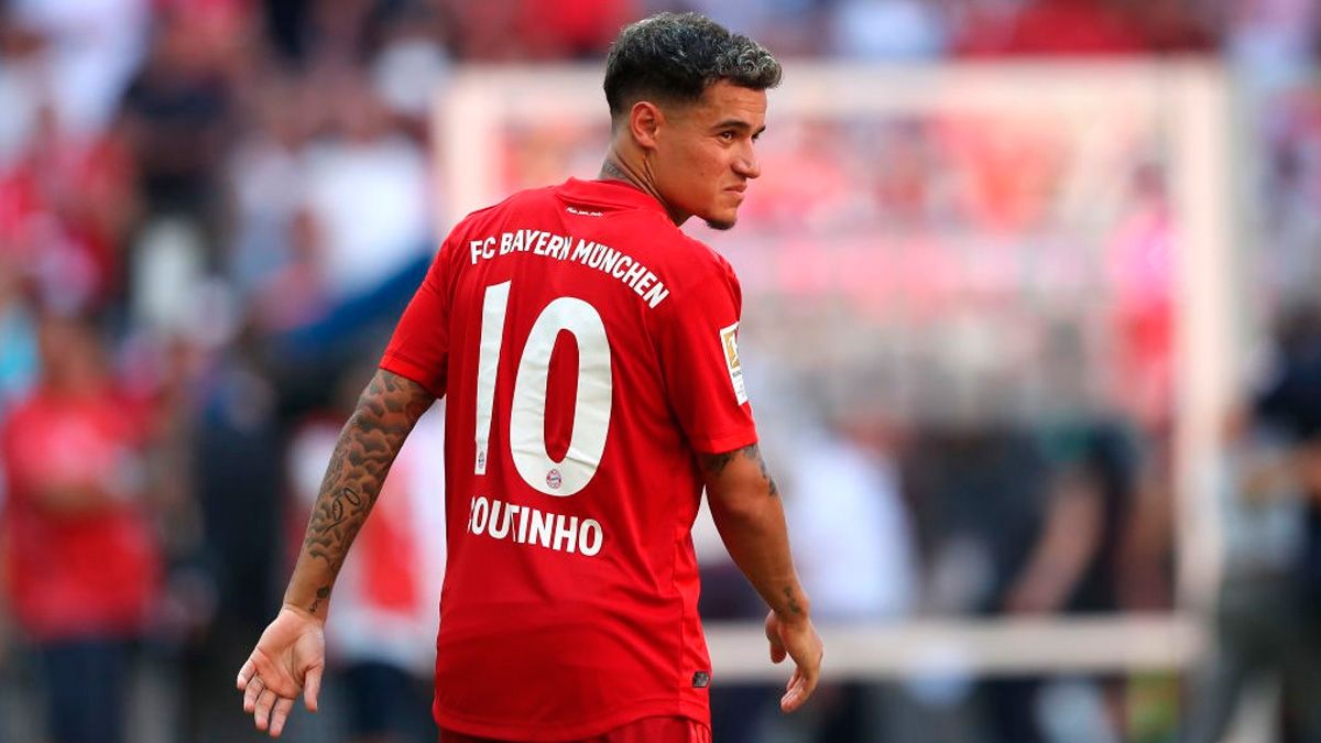 Philippe Coutinho in a match with Bayern Munich