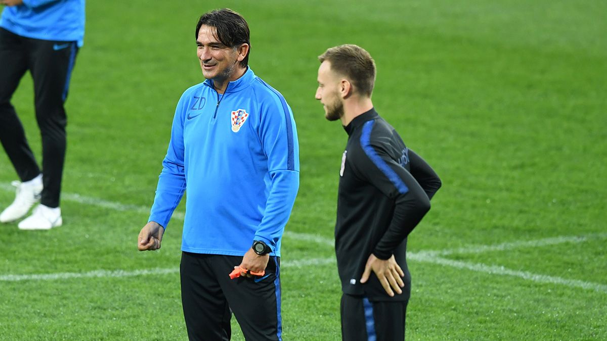 Ivan Rakitic in a training session of the croatian national team