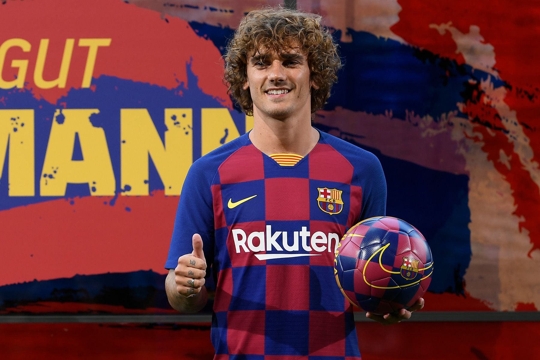 Griezmann In his presentation with the Barça