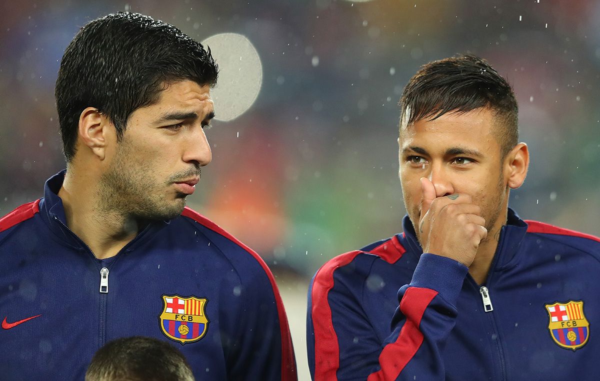 Neymar Jr y Luis Suárez, en una imagen de archivo con el Barça