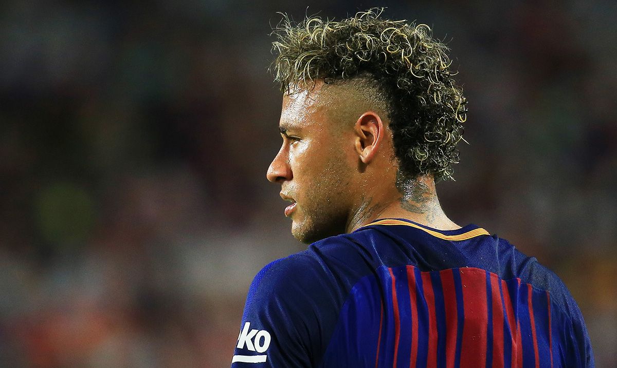 Neymar Jr, durante un partido con el Barça hace más de dos años