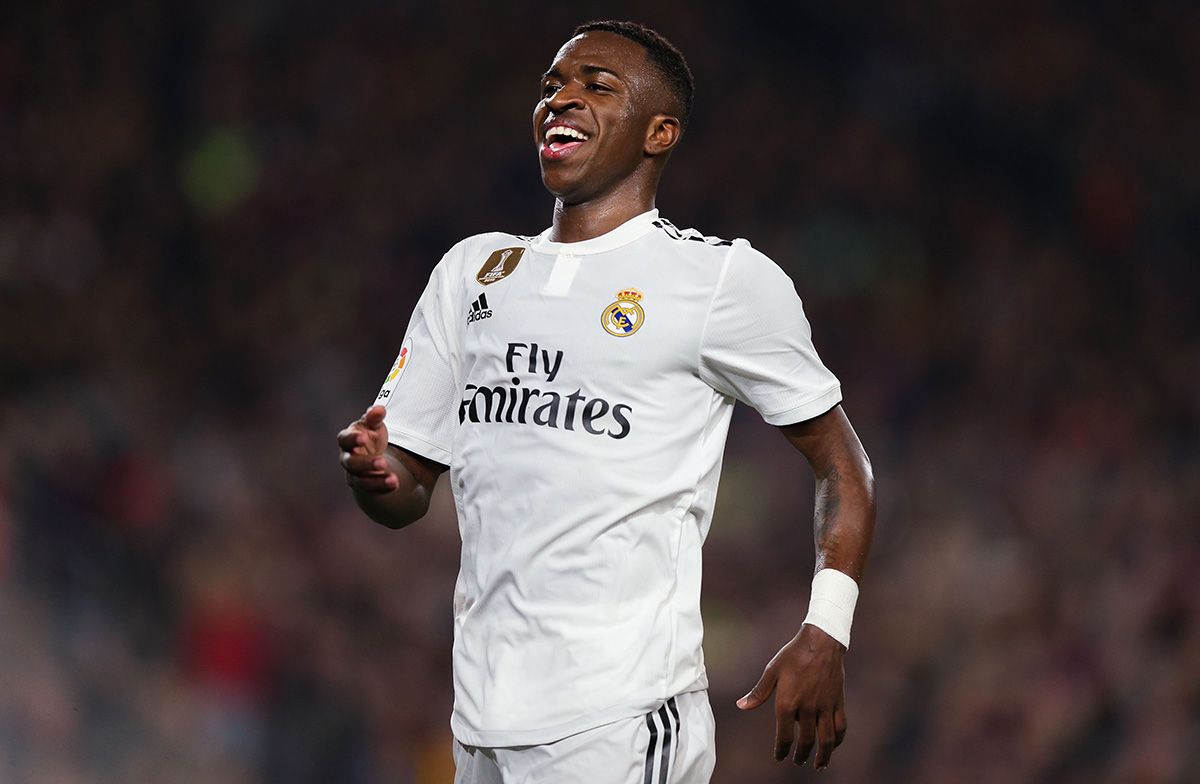Vinicius Jr, during a match with Real Madrid