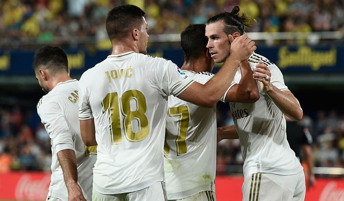 Gareth Bale, celebrando un gol marcado al Villarreal