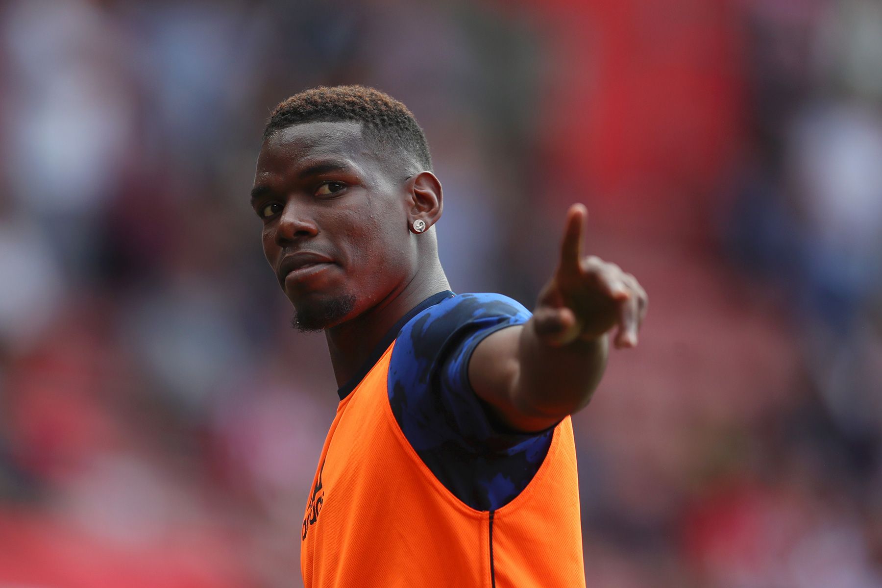 Paul Pogba before a match with United