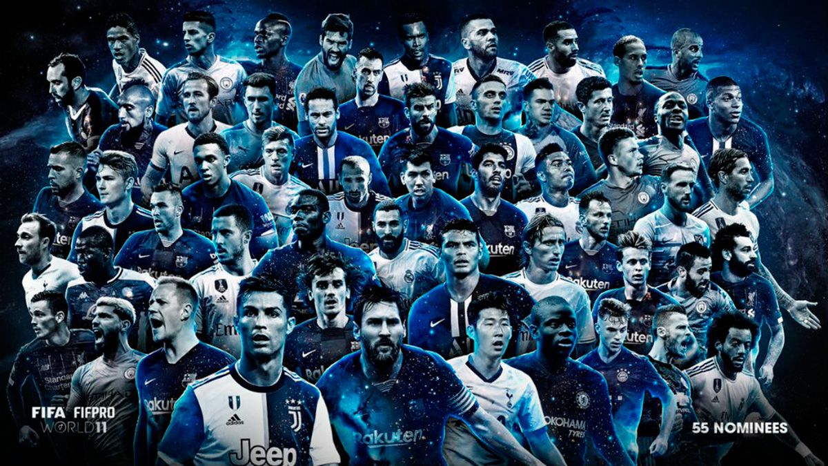 55 jugadores nominados para el mejor Once FIFPro