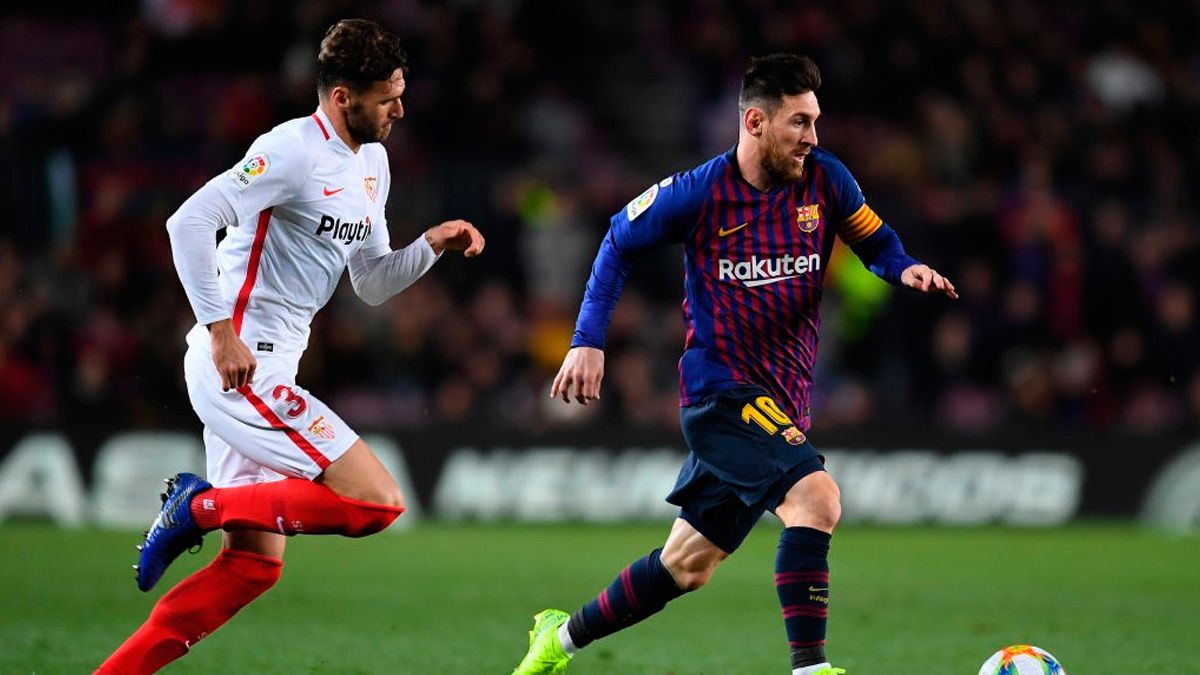 Leo Messi in a FC Barcelona-Sevilla of LaLiga