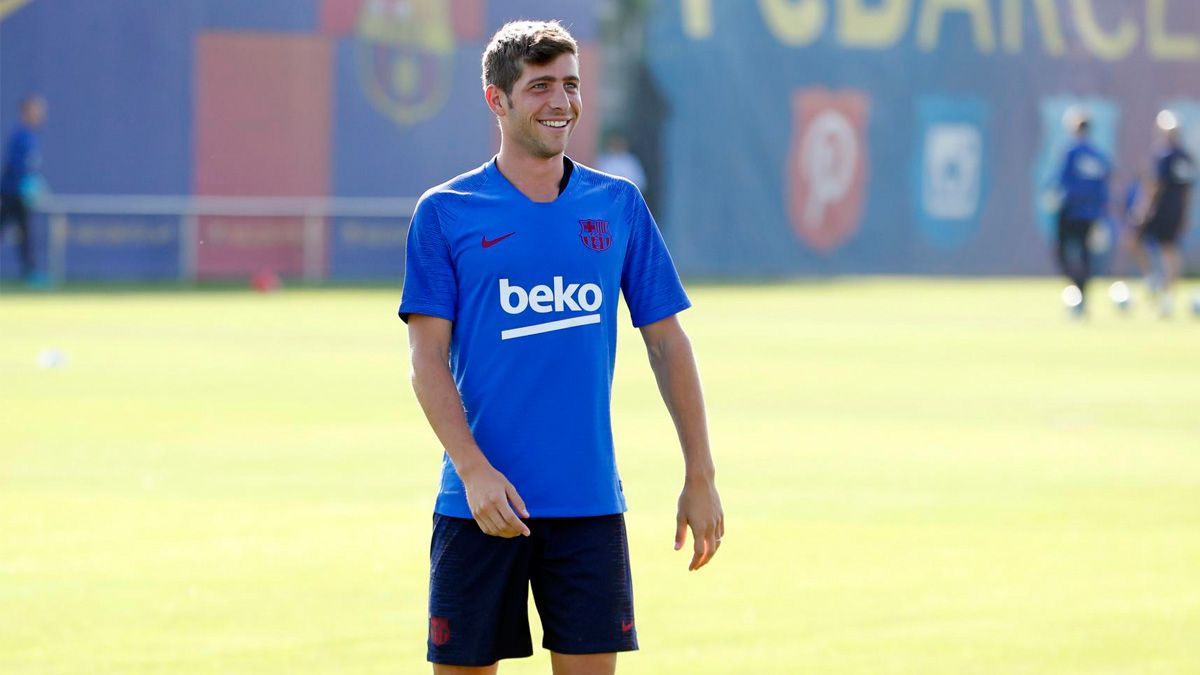 Sergi Roberto in a training session of FC Barcelona | FCB