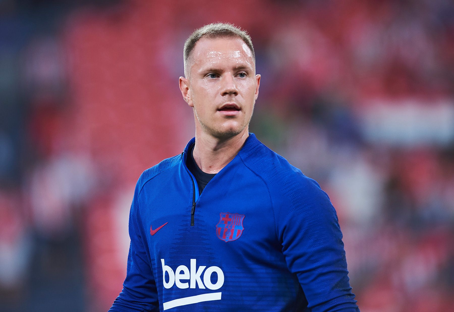 Ter Stegen In the warming of the Athletic-Barça
