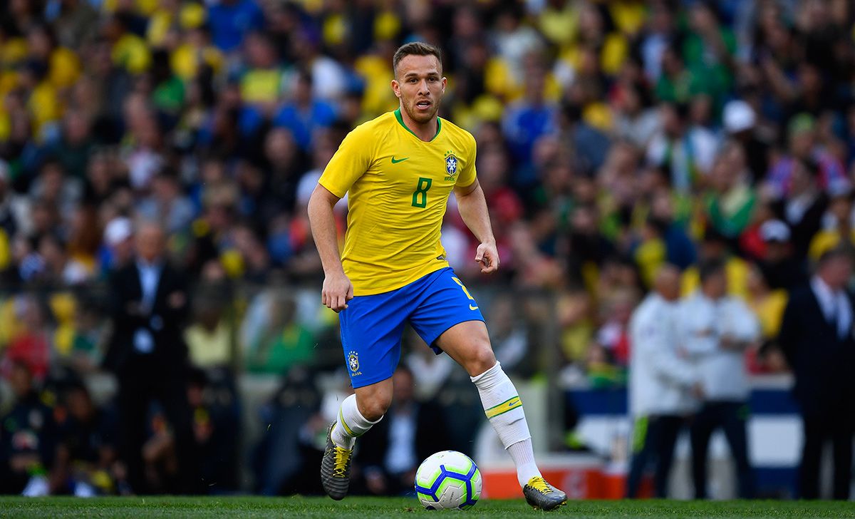 Arthur Melo, during a match with the team of Brazil