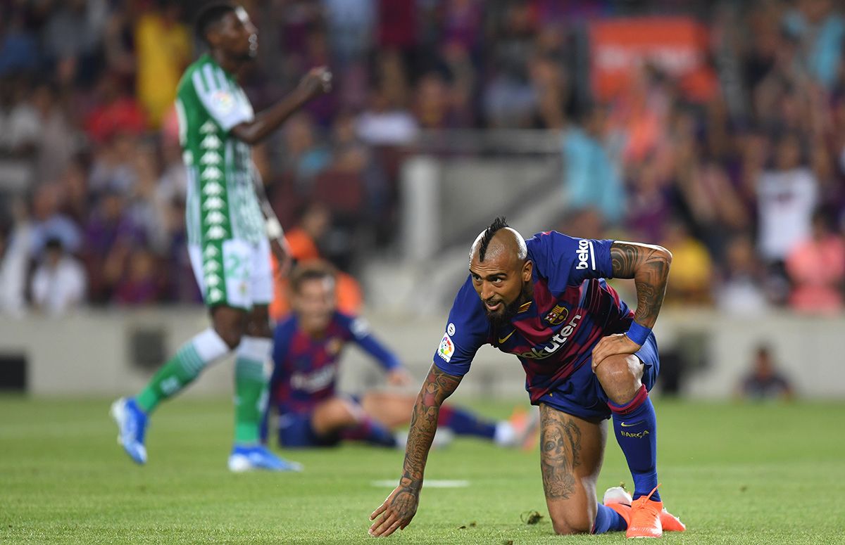 Arturo Vidal, during the match against Real Betis