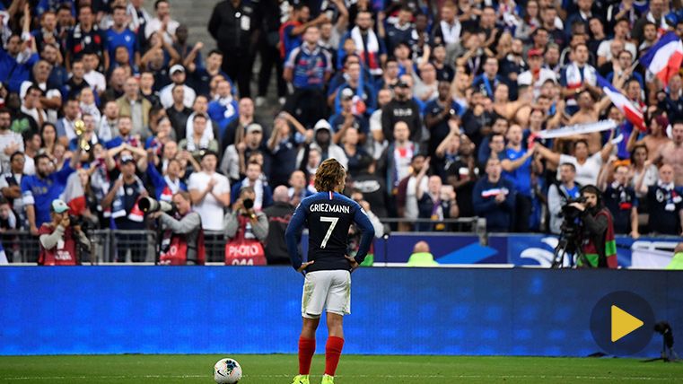 Antoine Griezmann, después de fallar un penalti con Francia