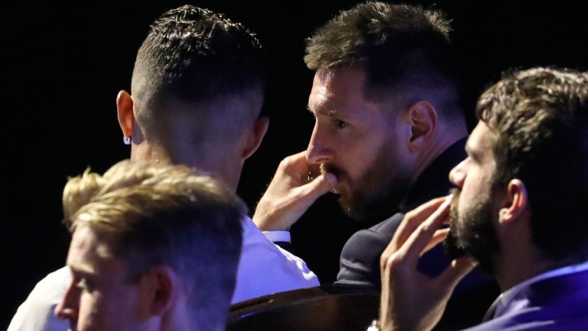 Leo Messi in an official award gala