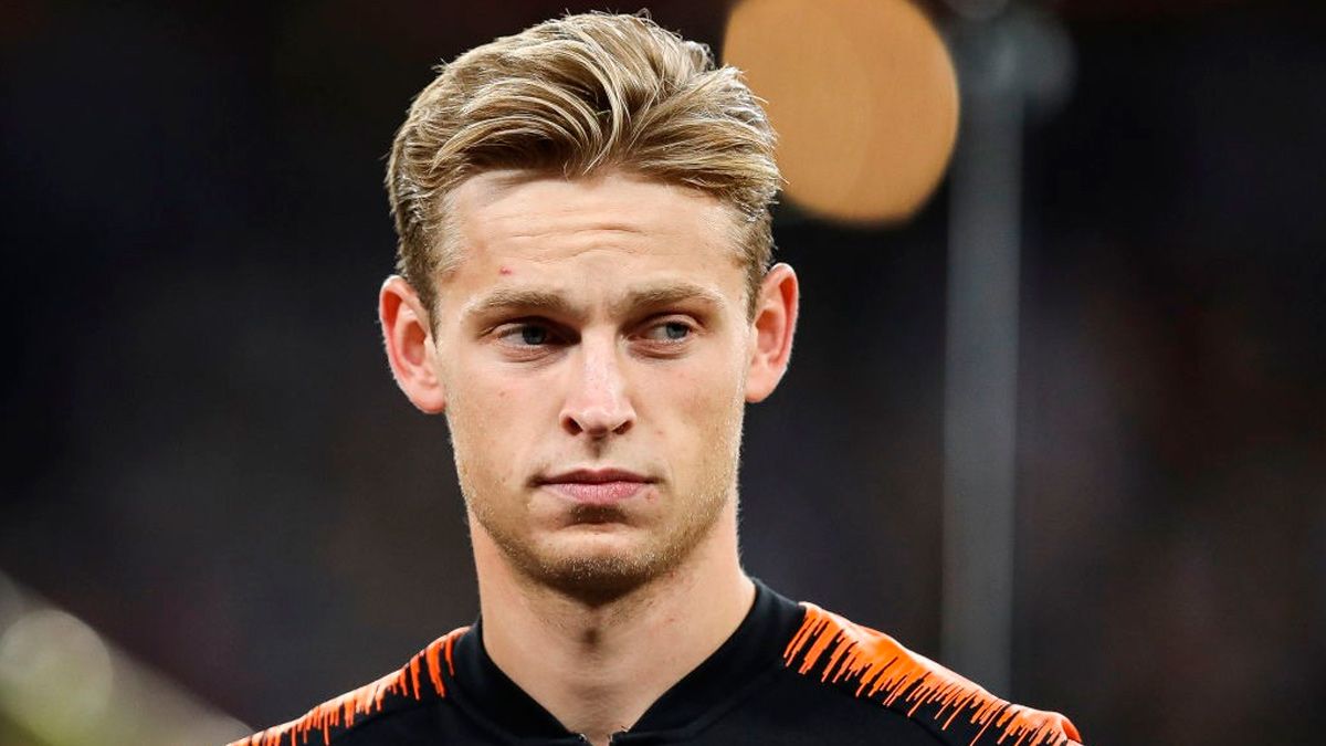 Frenkie de Jong in a match with the Netherlands national team