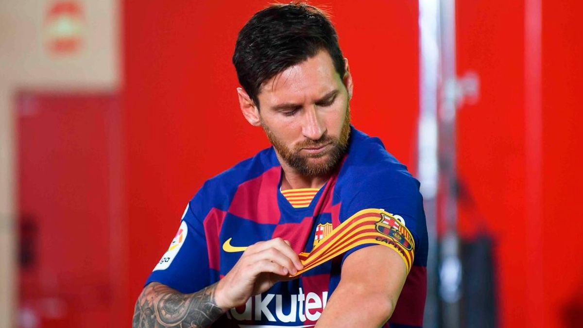 Leo Messi in the locker room of Barça | FCB