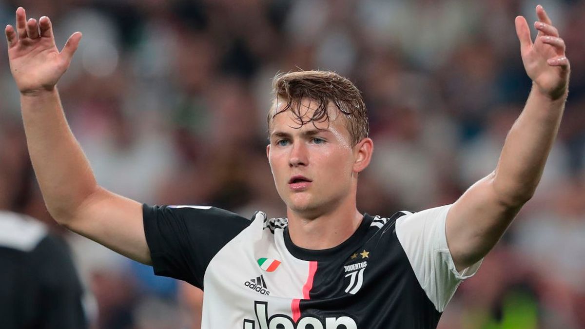 Matthijs de Ligt en un partido de la Juventus