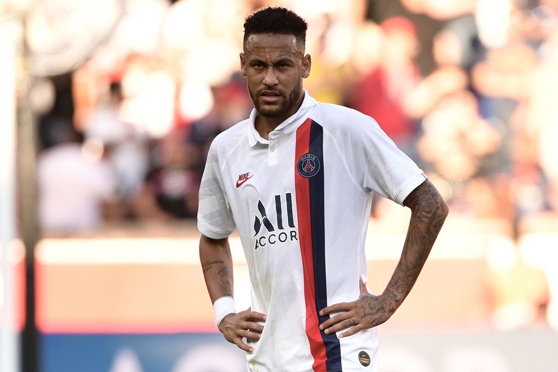 Neymar Jr In his debut with the PSG this season