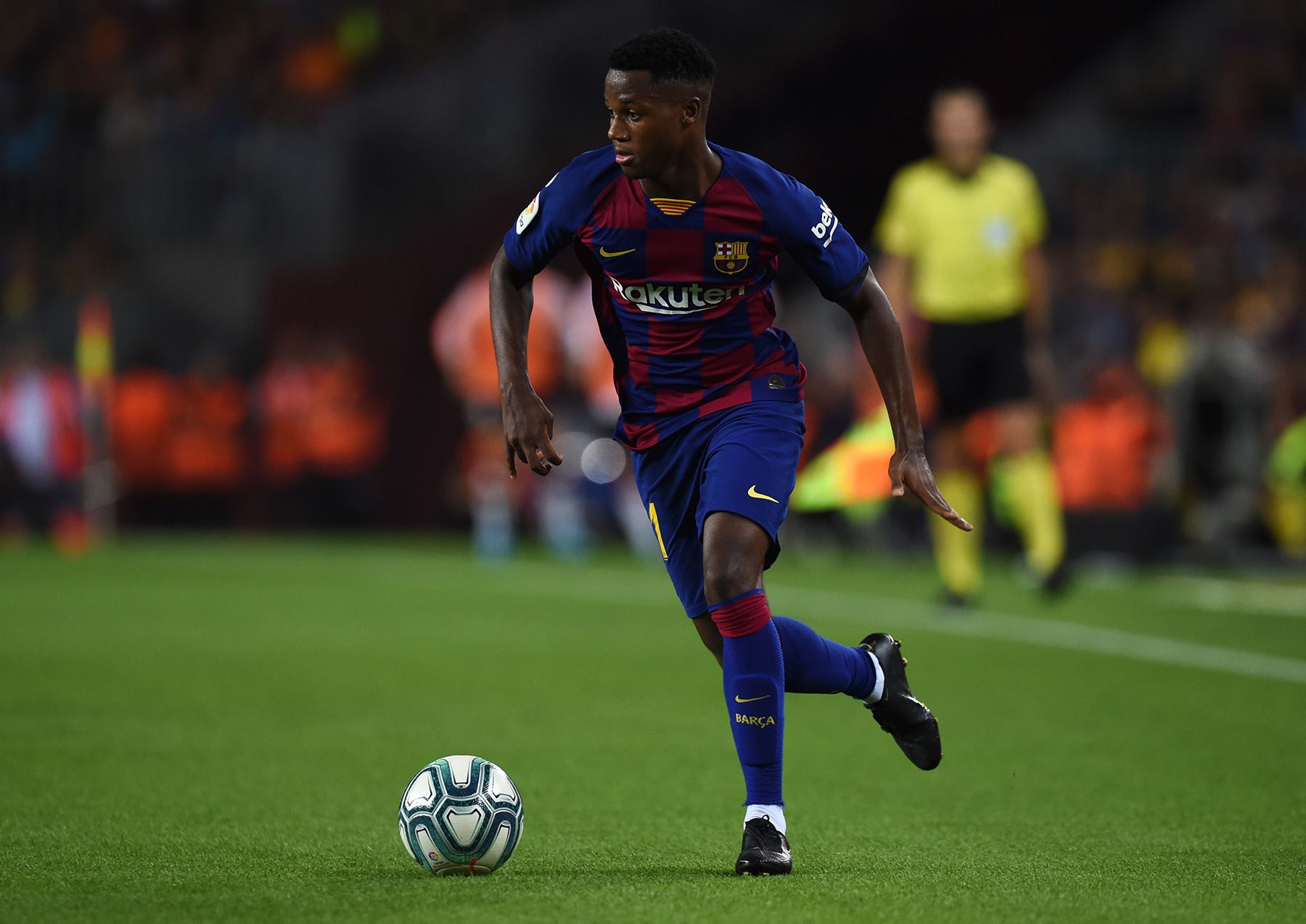 Ansu Fati In the party against the Valency in the Camp Nou