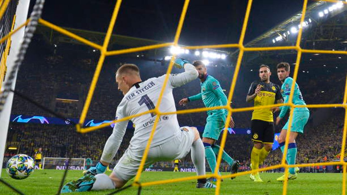 Ter Stegen salvó al Barça contra el Borussia Dortmund