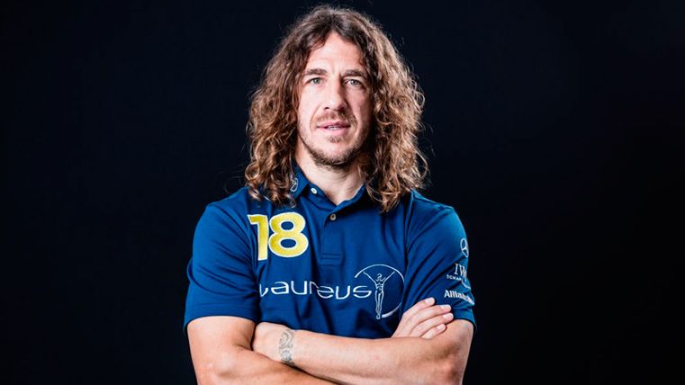 Carles Puyol, ex Barça player, in a Laureus Awards campaign