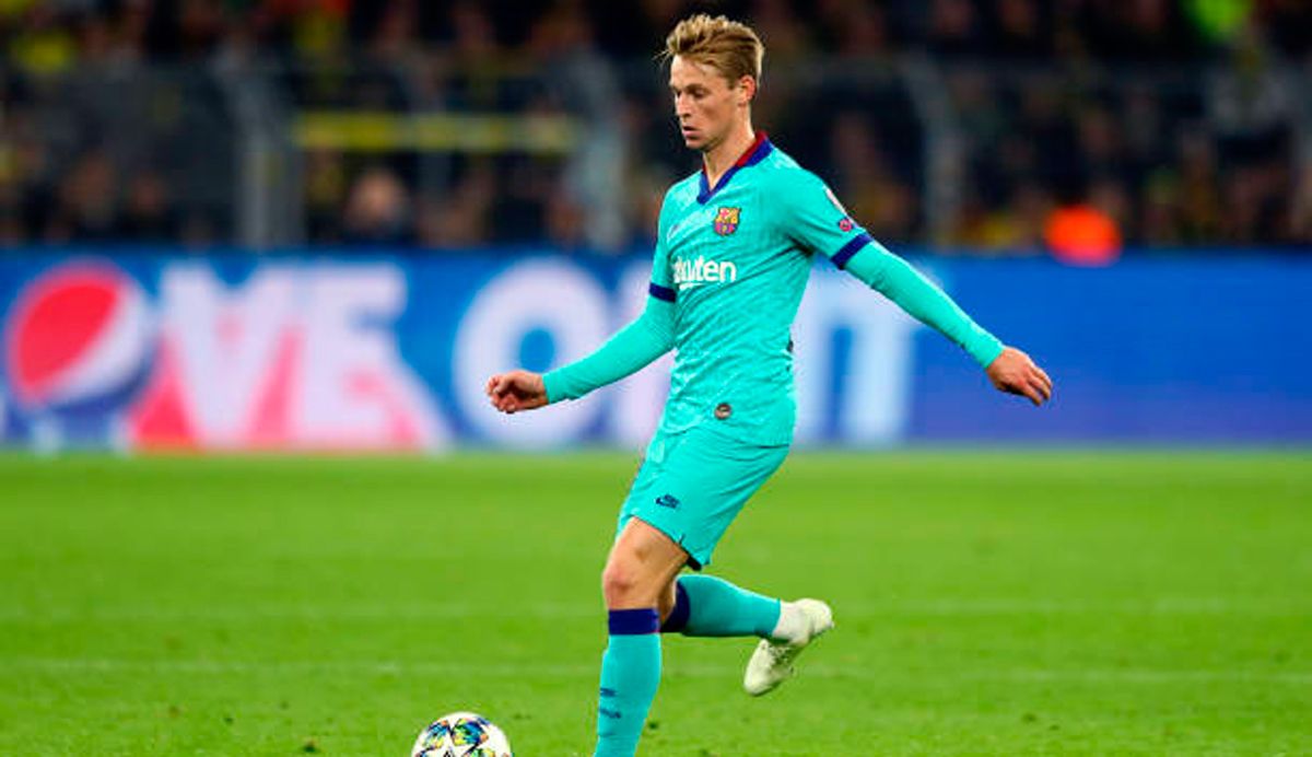 Frenkie de Jong, durante el Dortmund-Barcelona