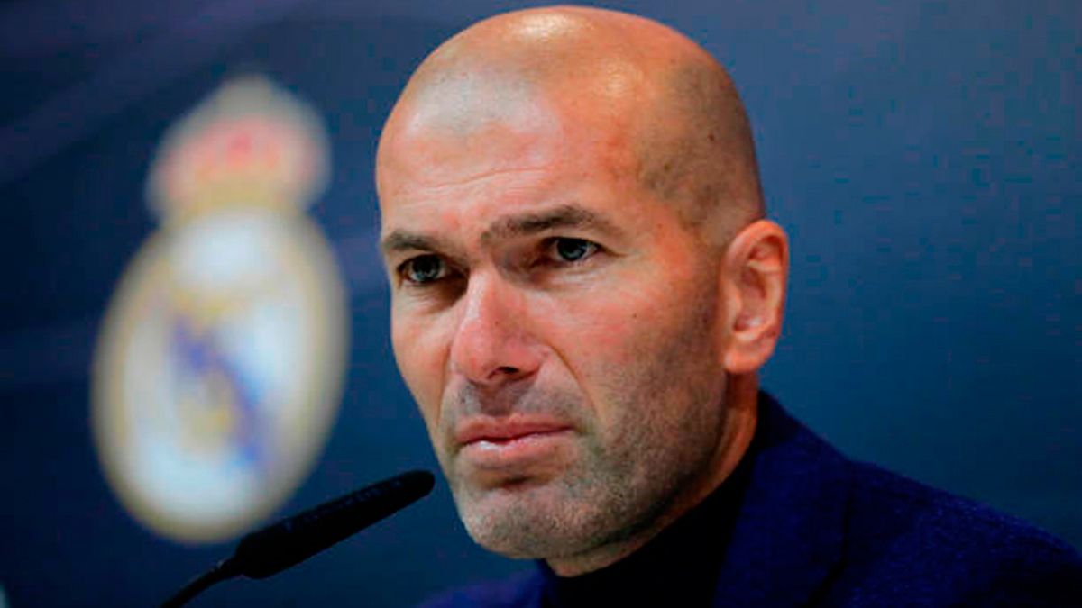 Zinedine Zidane, during a press conference
