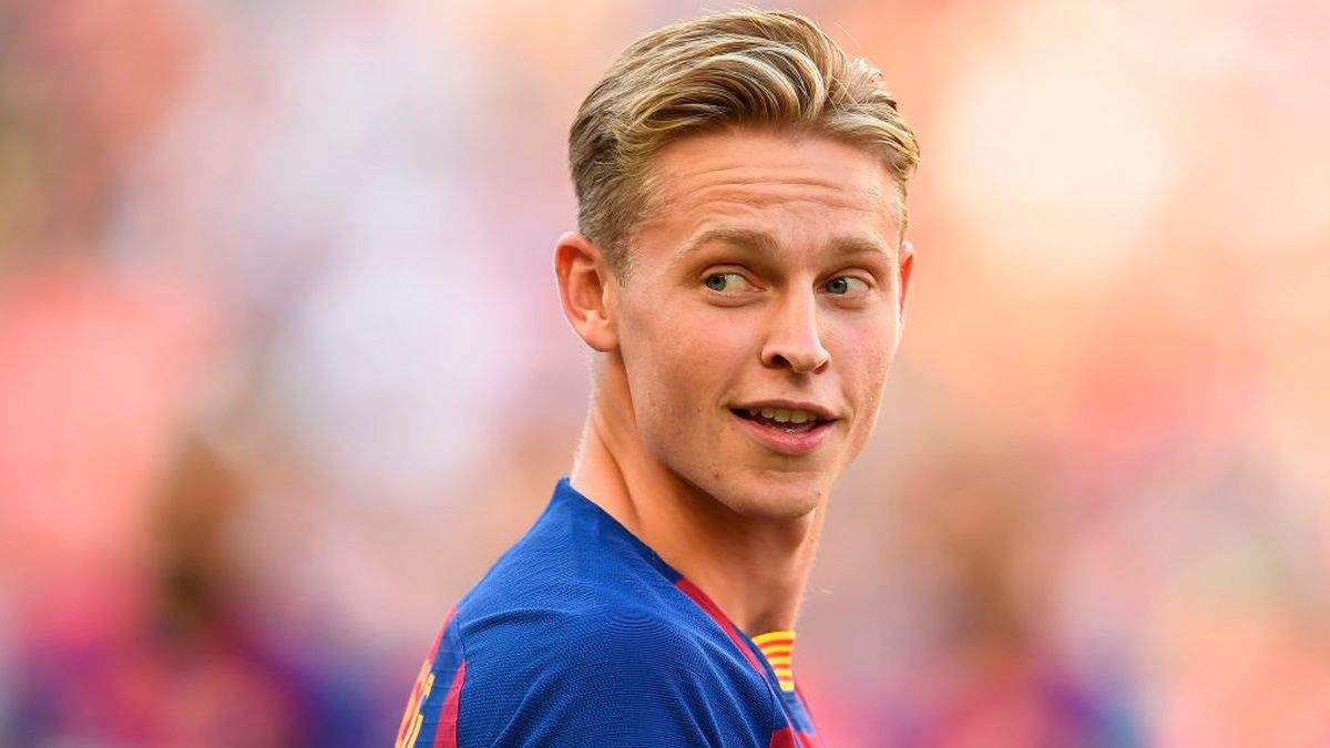 Frenkie de Jong en un partido del Barça