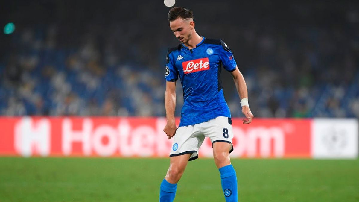 Fabián Ruiz in a match with Napoli in the Serie A
