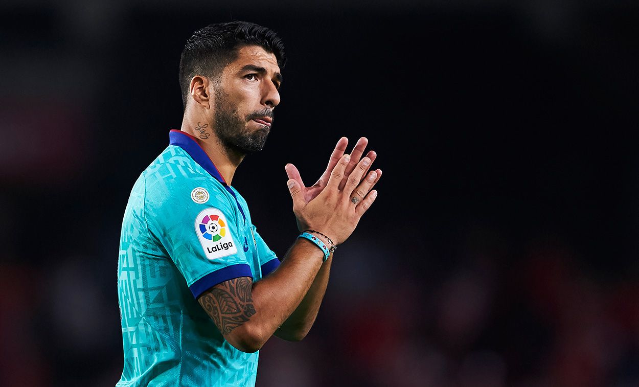 Luis Suárez, disappointed after the defeat in Granada
