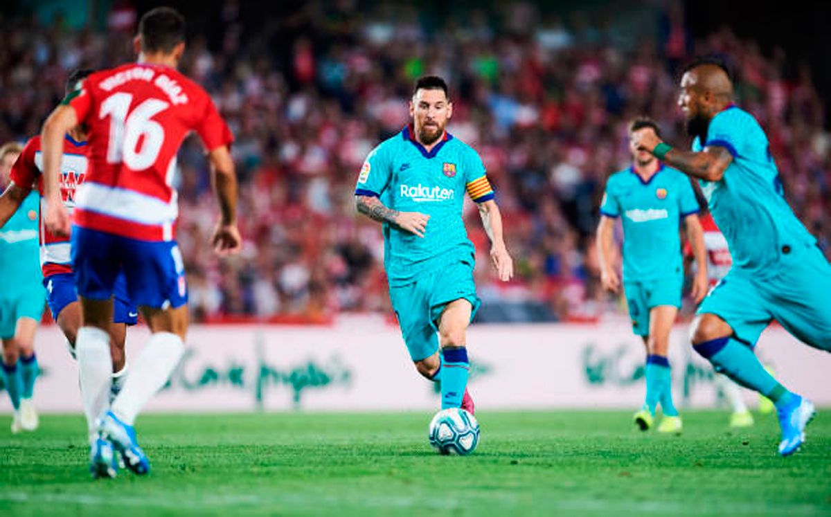 Leo Messi, during the Granada-FC Barcelona