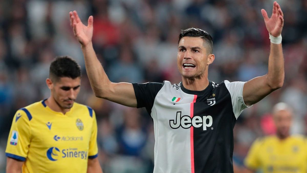 Cristiano Ronaldo in a match of Juventus