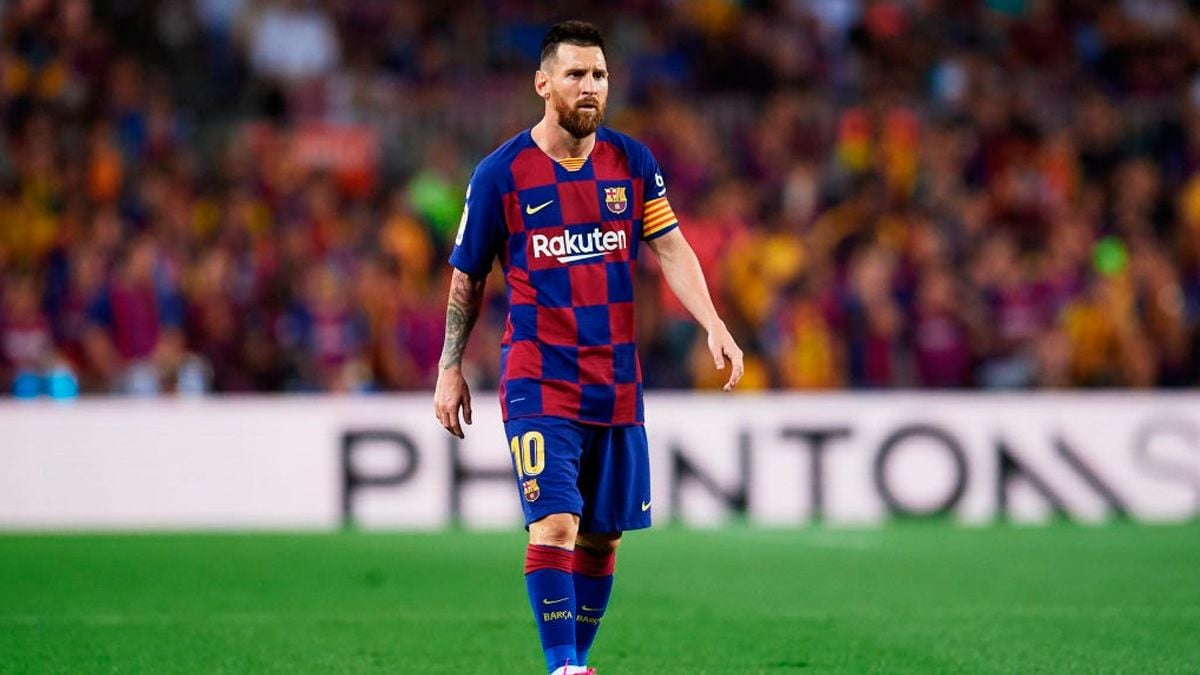 Leo Messi in a match of Barça in the Camp Nou