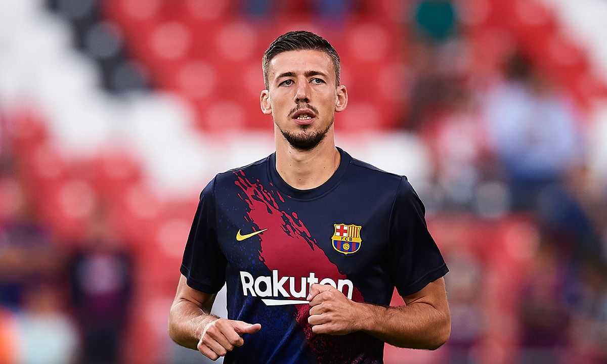 Clément Lenglet, heating before a match with Barça