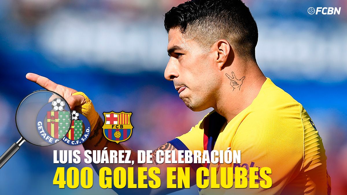 Luis Suárez, 400 goles marcados en clubes