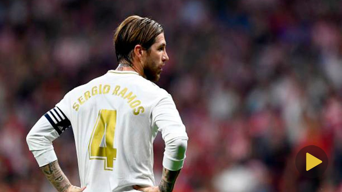 Sergio Ramos, during the Atletico-Real Madrid