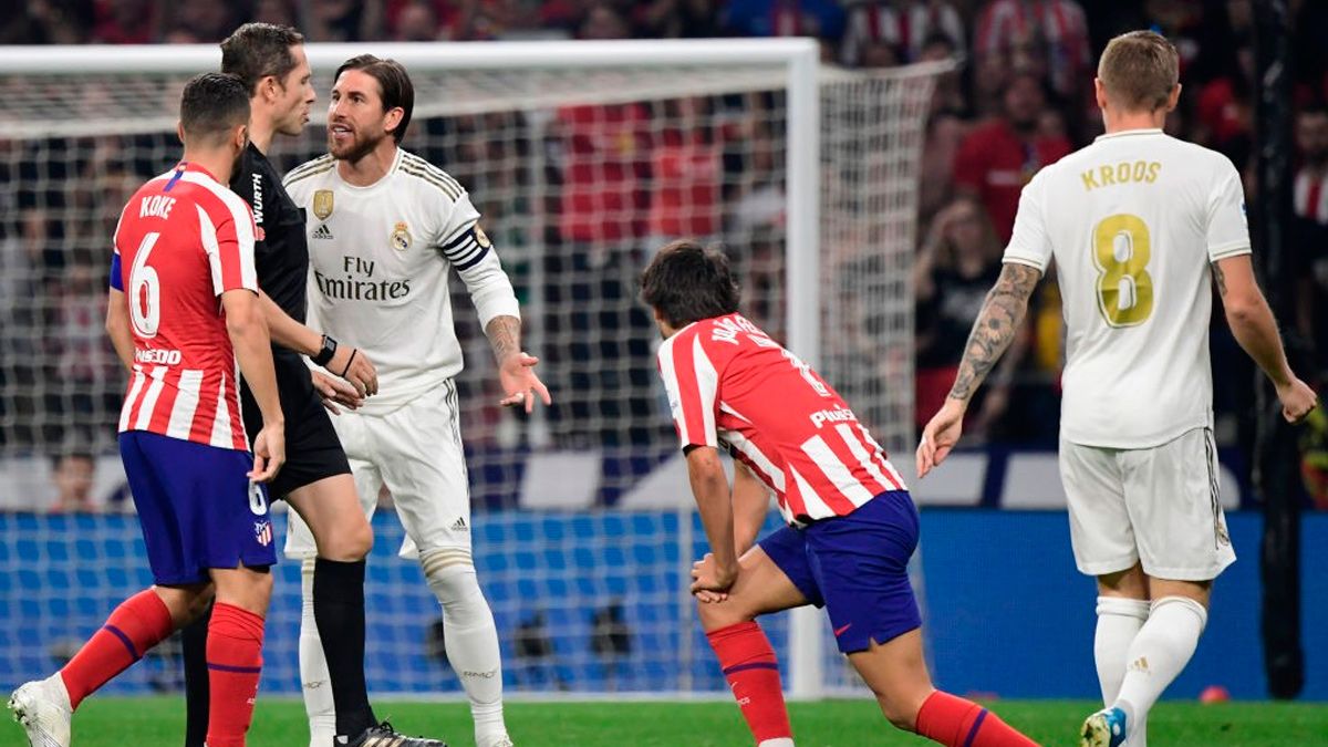 Sergio Ramos en un partido con el Real Madrid