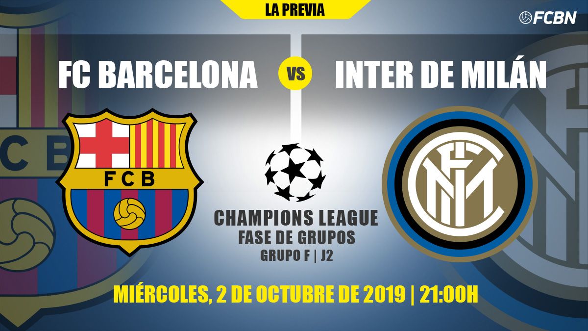 Previa del FC Barcelona-Inter de Milán de la J2 de la Champions 2019-20