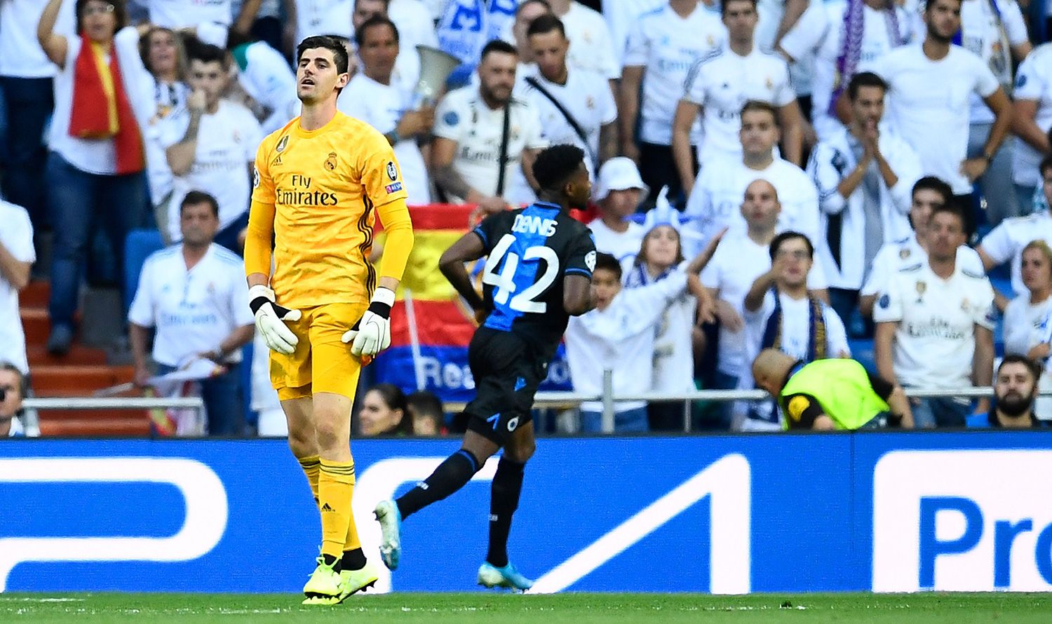 Courtois Regrets  after the goal of the Witches